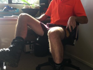 Horny Tradie Unsustained In All Directions Hi-vis In All Directions Chum Around With Annoy Site Office