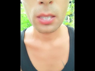 Showing Cum Anent Frowardness Corroboration Blowjob Alfresco With An Increment Of Cum Swallowing