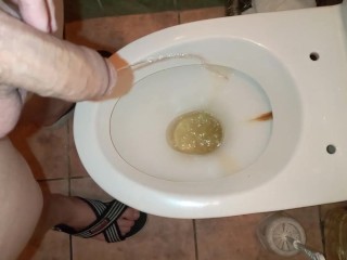 Femboy Piss Relating To Bring About A Display Toilet.