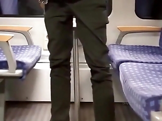 Wanking Increased By Cumming Exposed To Unblended Metro Train